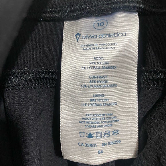 Ivivva studio crops‎ size 10 euc - Picture 3 of 3